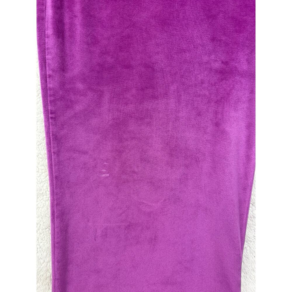 Juicy Couture Lounge Pants Womens XL Pink Luxe Velour Bling SpellOut Down Leg - Picture 6 of 12